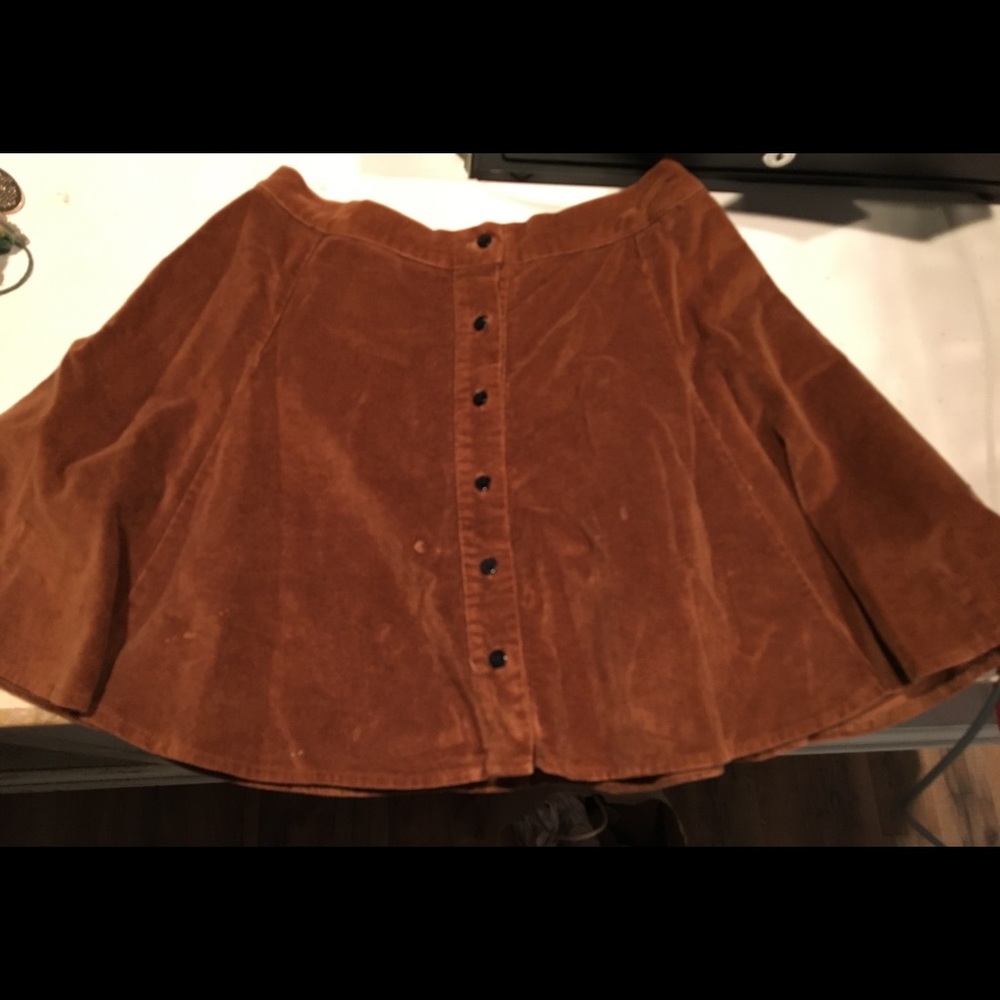 Brown Corduroy Skirt